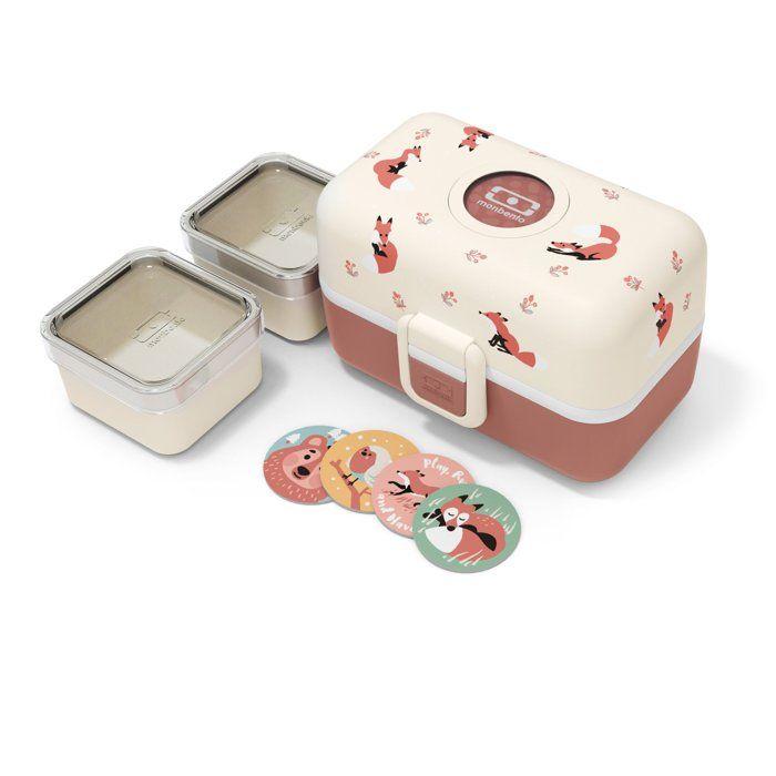 Lunch Box Enfant - MONBENTO - 3 Compartiments - Sans BPA - MB Tresor Fox