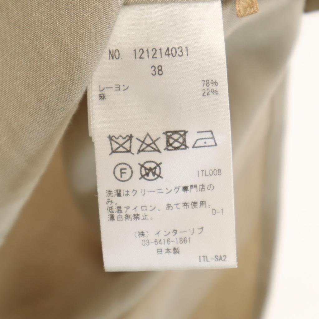 Sacra Made In Japan Linen Blend No Sleeve Shirt 38 Gurege Women Used