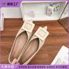Single Shoes Women's Fashion 2025 Spring Women's Pointed Soft Sole Not Tired Feet Comfortable Soft Leather Flats Simple Style Mother Shoes