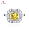 Classic Square Opening Resizable Rings For Women Zircon Engagement Party Fine Jewelry Gift