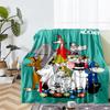 Moomin Theme Printed Blanket - Perfect for Couch, Bed, Travel & Outdoor Use | Machine Washable, Cozy & Durable.