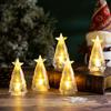 1PC Led Electronic Candle Light Christmas Tree Decorations Party Atmosphere Crystal Nightlight Tabletop Decoration