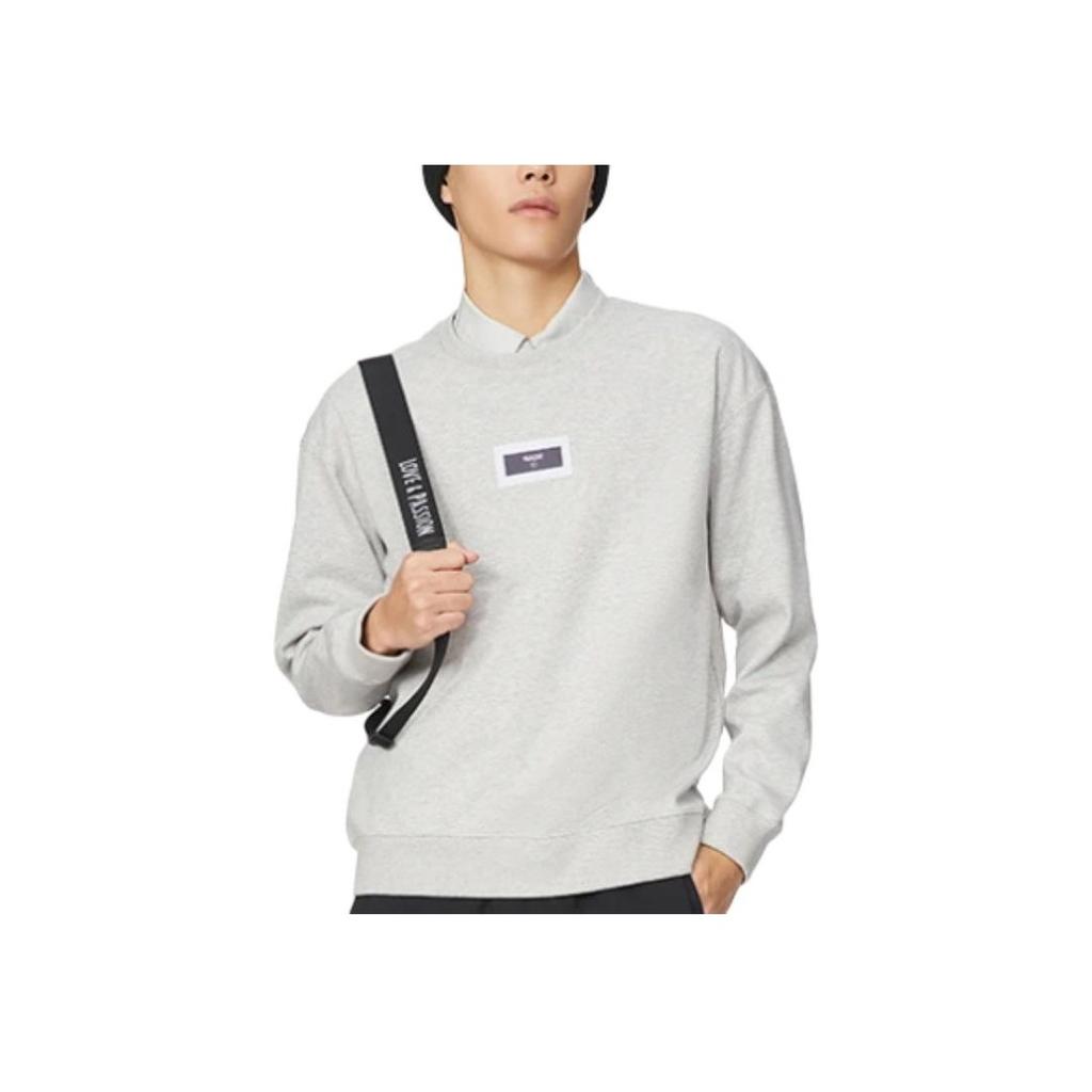 Мужская спортивная толстовка с капюшоном Li Ning Wade Series на флисовой подкладке со светоотражающими элементами, серая AWDR791-4