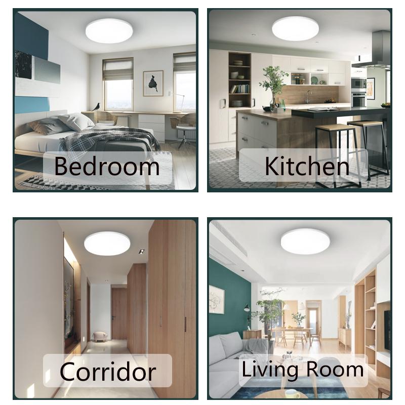 Современные светодиодные потолочные светильники 50 Вт, 30 Вт, 20 Вт, 15 Вт, потолочные светильники, энергосберегающие панельные светильники, лампы 220 В, 230 В, поверхностное крепление для гостиной, ванной комнаты, домашнее освещение