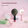 Woman's Rainbow Massage Comb: Integrated Mirror, Air Cushion for Fluffy Styling