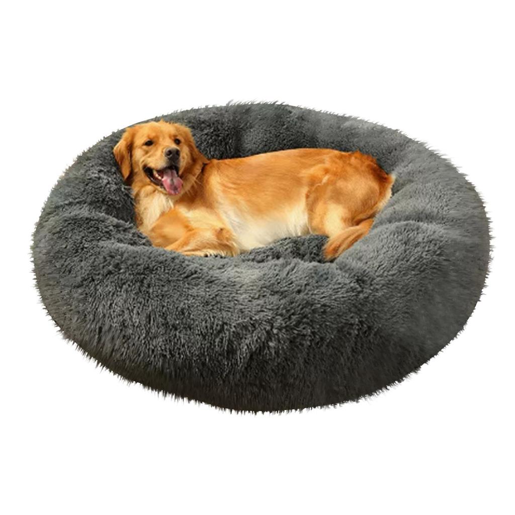Съемная и моющаяся кровать для собаки, плюшевая круглая кровать для кошки, кровать для домашних животных, товары для домашних животных