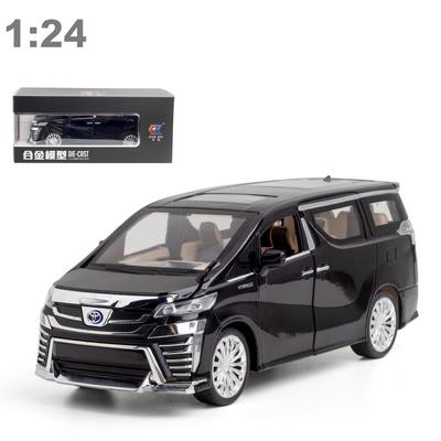 1/24 масштаб Vellfire MPV, литая под давлением модель автомобиля, игрушечный автомобиль с откатным механизмом, звуком и светом для детей, коллекция подарков для мальчиков и девочек