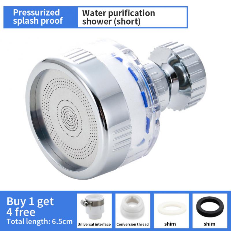 Вращающийся на 360° фильтр для смесителя, кухонный аэратор для удаления хлора, защита от брызг, экономия воды в ванной, насадка для крана, очистка воды