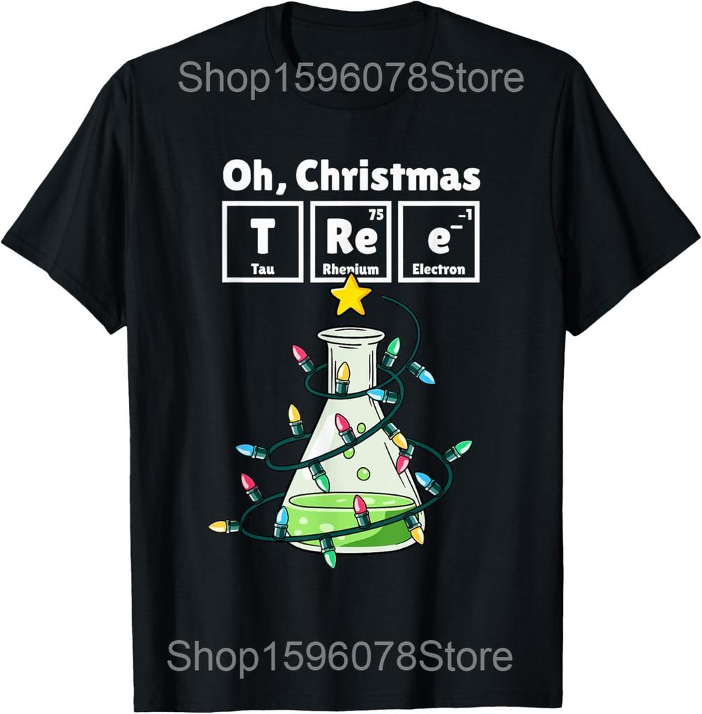 Chemistree Уродливая Рождественская Елка Химия Наука Каламбур Футболки Унисекс Уличная Одежда Футболка С Коротким Рукавом Унисекс Свободная Одежда