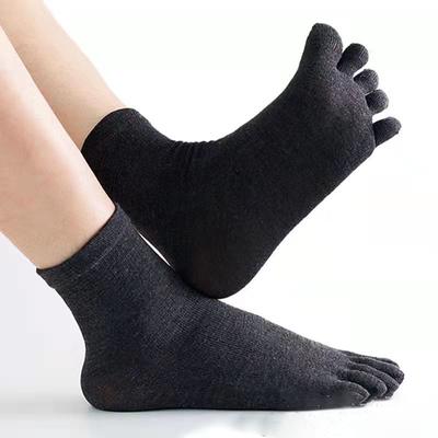 Носки мужские хлопковые носки Five Fingers Socks дышащие короткие носки до щиколотки спортивные беговые однотонные черные белые серые мужские носки