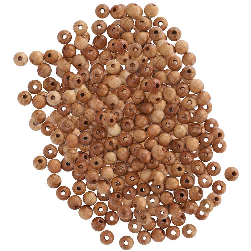 200 шт., бусины из персикового дерева, ожерелья, браслеты, подвески, аксессуары для рукоделия, 0,6 см