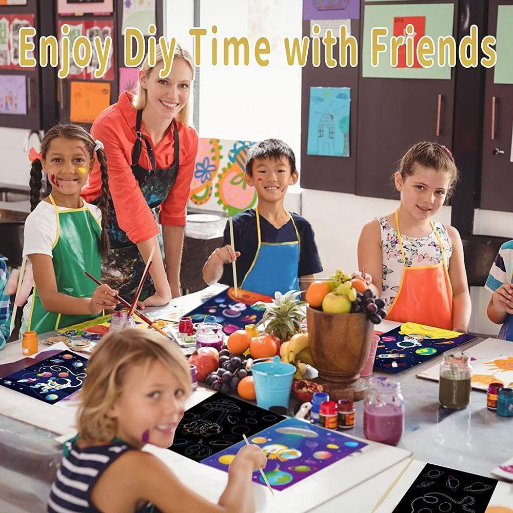 Набор бумаги для рисования скретч-карт, бумага для царапин, доска для рисования динозавров, бумага для рисования