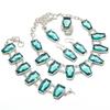 Aqua Apatite Gemstone Handmade 925 Sterling Silver Jewelry Set Y7o78