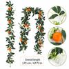 New Realistic Artificial Citrus Garland Green Foliage White Flowers Faux Fruit Garland Decorative Greenery Vine Home Decoration