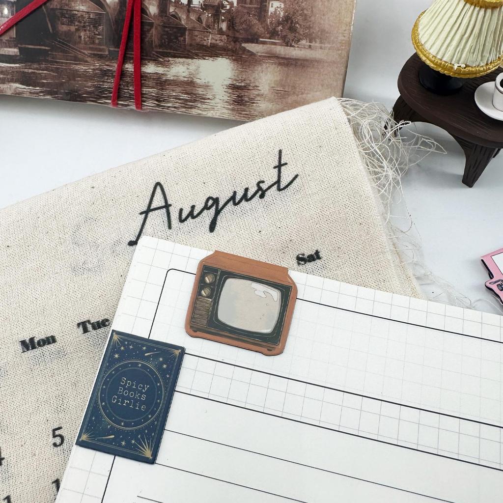 4pcs Retro Painting Bookmark for Books Vintage Items Veiws Magnetic Page Clips Book Marker Unique Reading Gift