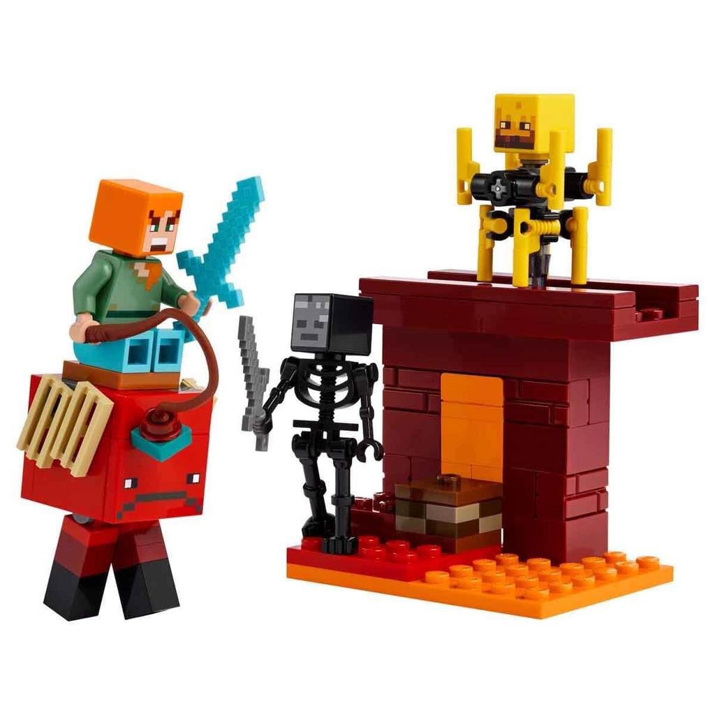 LEGO Minecraft Nether Lava Battle Toy Block Educational678Game 21266