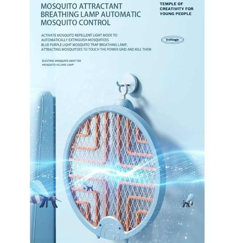 Складная Электрическая Мухобойка 2 в 1 Свет для Привлечения и Отпугивания Комаров