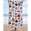 Heart Print Beach Towel, Large Microfiber Sand Free Quick Dry Towel for Beach Pool Camping Ltowels Bathroom Towels Bathroom