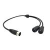 DIN 5Pin Splitter Y Adapter 5 Pin Male To Double DIN 5Pin Female Extension Sound Keyboard Synthesizer Electric Drum