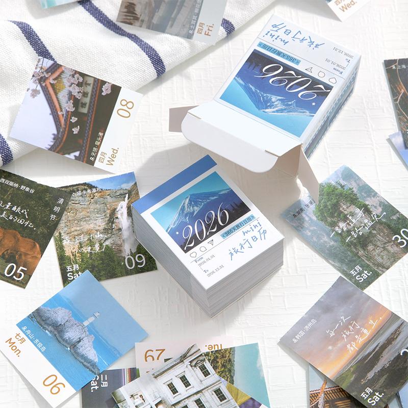 Мини-календарь 2026 Ежедневник 365 дней Отрывной календарь для офиса школы дома Настольный органайзер Блокнот Подарок для студентов