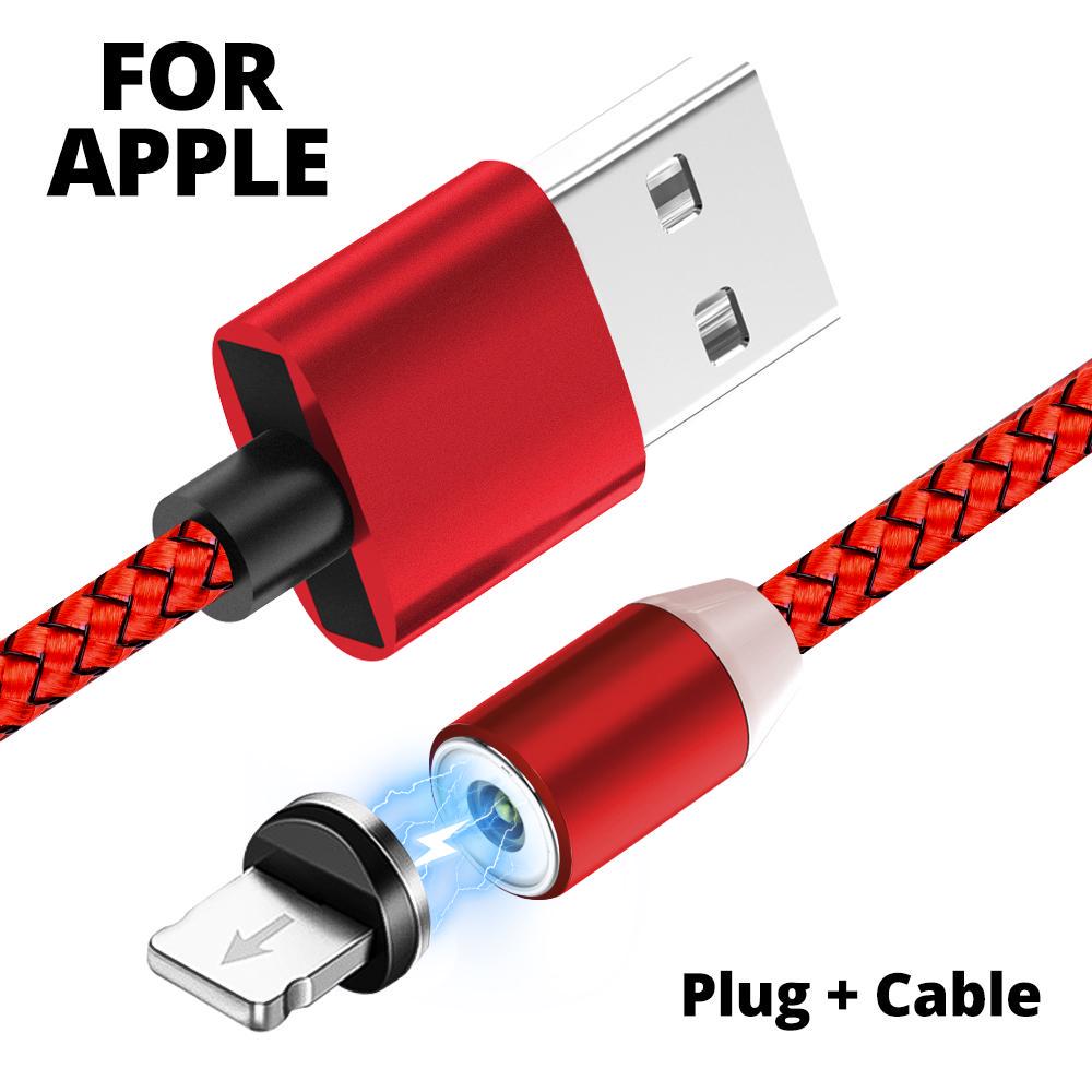 Магнитный USB-кабель 2,4 и кабели Micro USB для быстрой зарядки Тип C Круглый магнитный зарядный шнур на 360 градусов