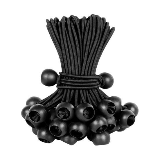 15/40/60 шт. Эластичные шнуры с шариком Сверхпрочные Для улицы Кемпинг Палатка Тент Навес Брезент Крепежный шнур Устойчивая к УФ-лучам Эластичная веревка с пластиковым шариком