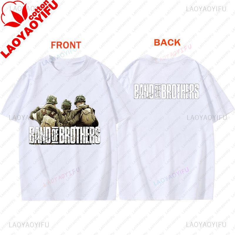 Tv Play Band Of Brothers Tshirt Retro Style Unisex Graphic T Shirts Summer Streetwear Casual Classics Two Side Printed Tee Top