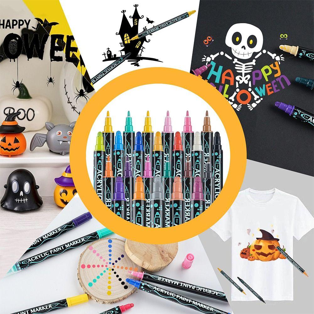 Быстросохнущие маркеры с акриловой краской, цветная ручка для студентов, школьные канцелярские принадлежности для офиса и письма