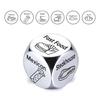 1/2/3Pcs Stainless Steel Food Decision Dice 6 Sides Barbecue Mexican American Seafood Italian Chinese Dinner Decider Dice