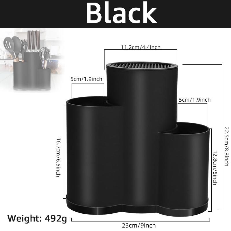 Подставка для ножей, многофункциональная подставка для кухонных принадлежностей, подставка для ножей, полипропиленовая подставка для столовых приборов, контейнер для хранения ложек и вилок, кухонный органайзер, стойка