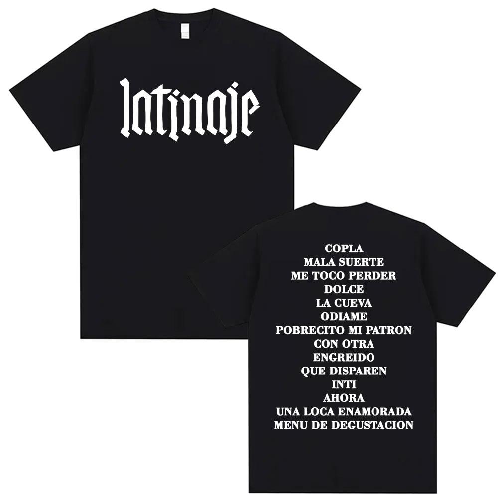 Limited Cazzu Latinaje Album Letters Print T Shirt Unisex Women Summer Tops High Quality T Shirts Casual ONeck 100 Cotton Tshirt