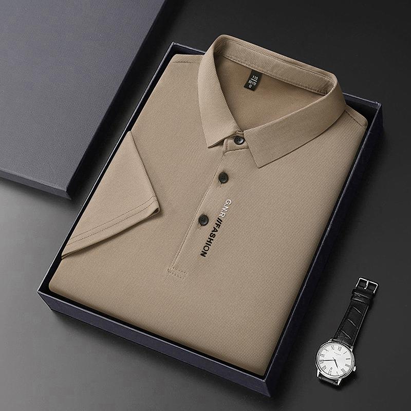 Роскошная Мужская Футболка Поло Высокого Качества Принт Мода Короткий Рукав Воротник-стойка Корея Футболка Лето Новый Бизнес Классический Тренд Мужская Одежда Верх
