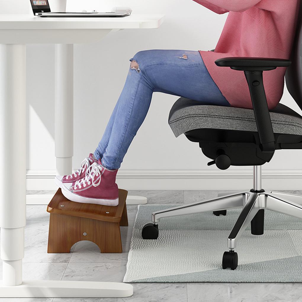 Подставка для ног из бамбукового дерева - безопасная, изысканная, для рукоделия, домашняя низкая табуретка, пуф, скамейка без запаха