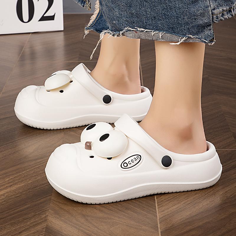 New Fashion Shoes Couple Style Cute Beach Sandals Women Summer Outdoor Casual Slippers Summer Soft Anti Slip Thick Sole Shoe
