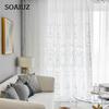 1 PC Embroidered White Tulle Curtain Popular Elegant European Design Nuan Series