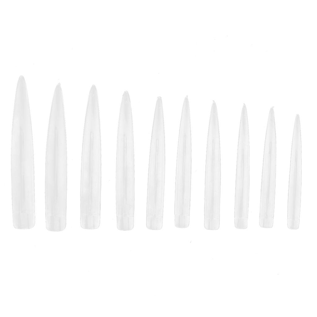 10 шт. профессиональные длинные заостренные кончики ногтей для домашнего салона, набор накладных ногтей, маникюрный инструмент