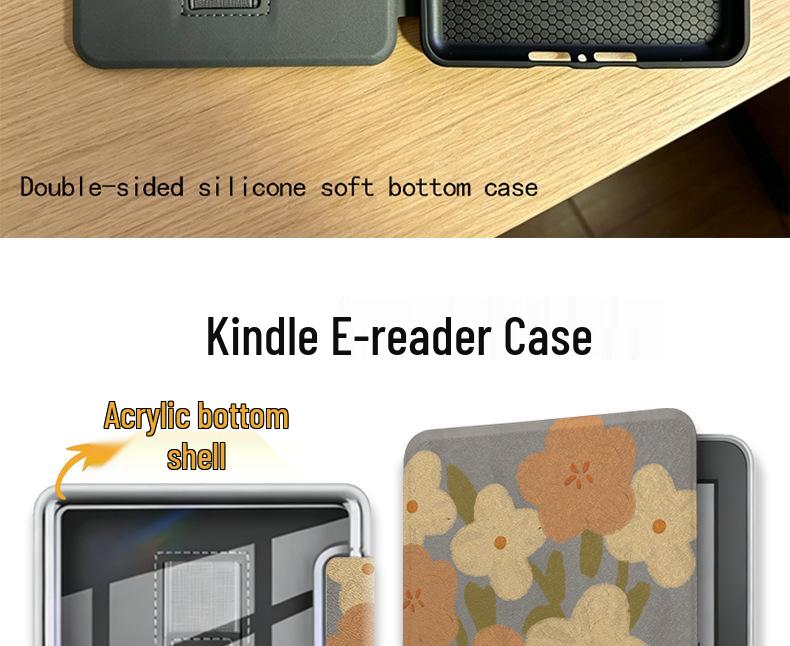 Защитный чехол для электронной книги Kindle - KPW1-6, Магнитная защелка со функцией сна, Смесь акрила и силикона