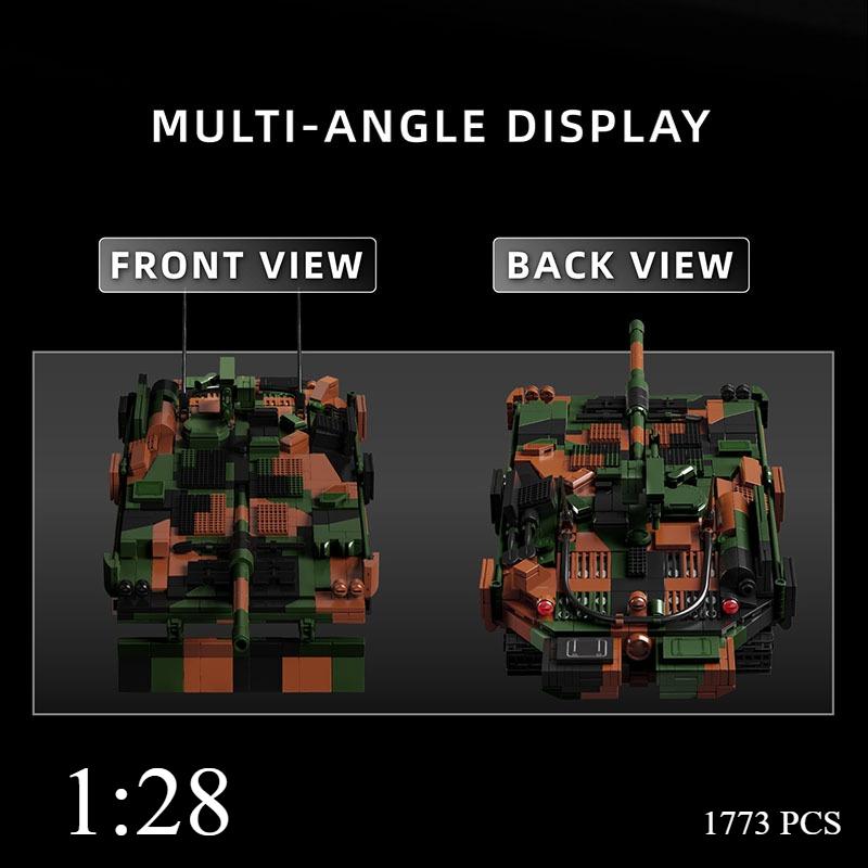 Military 1773pcs STRV 103B Main Battle Tank Model Building Blocks Bricks Set Assembly MOC Toys For Adult Gifts