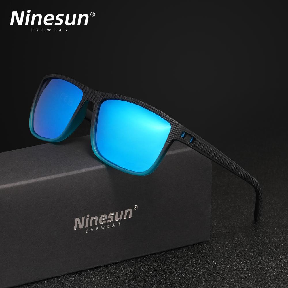 NINESUN New Fashion Men/Women Sunglasses Rainbow Mirror Lens Polarized UV400 Glasses Large Frame High Quality Driving Eyewear
