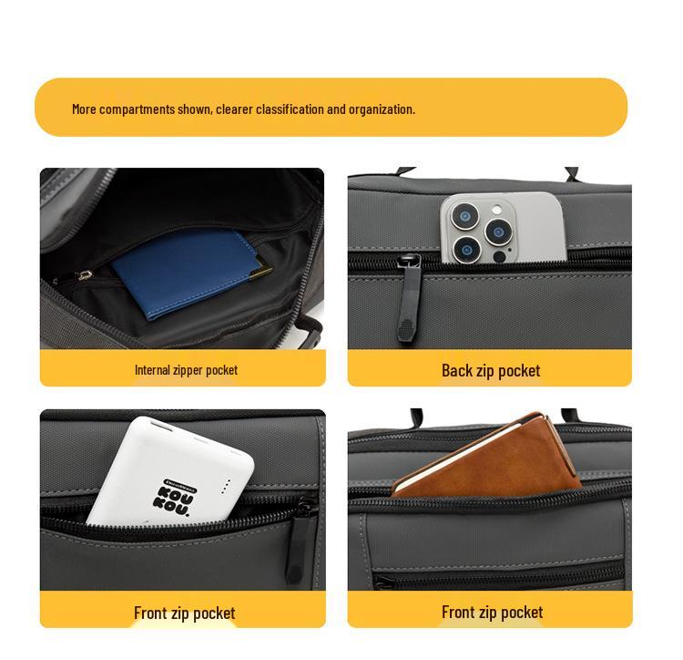 Men's Waterproof Oxford Crossbody & Backpack