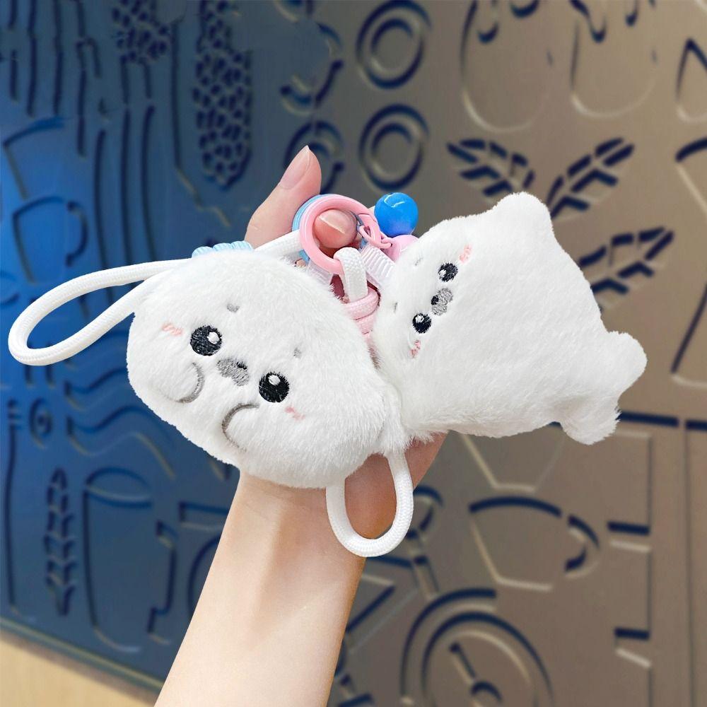 Fluffy Keyring Baby Seal Plush Toy Ocean Animal Seal Plush Keychain Little Seal Doll Bag Charm