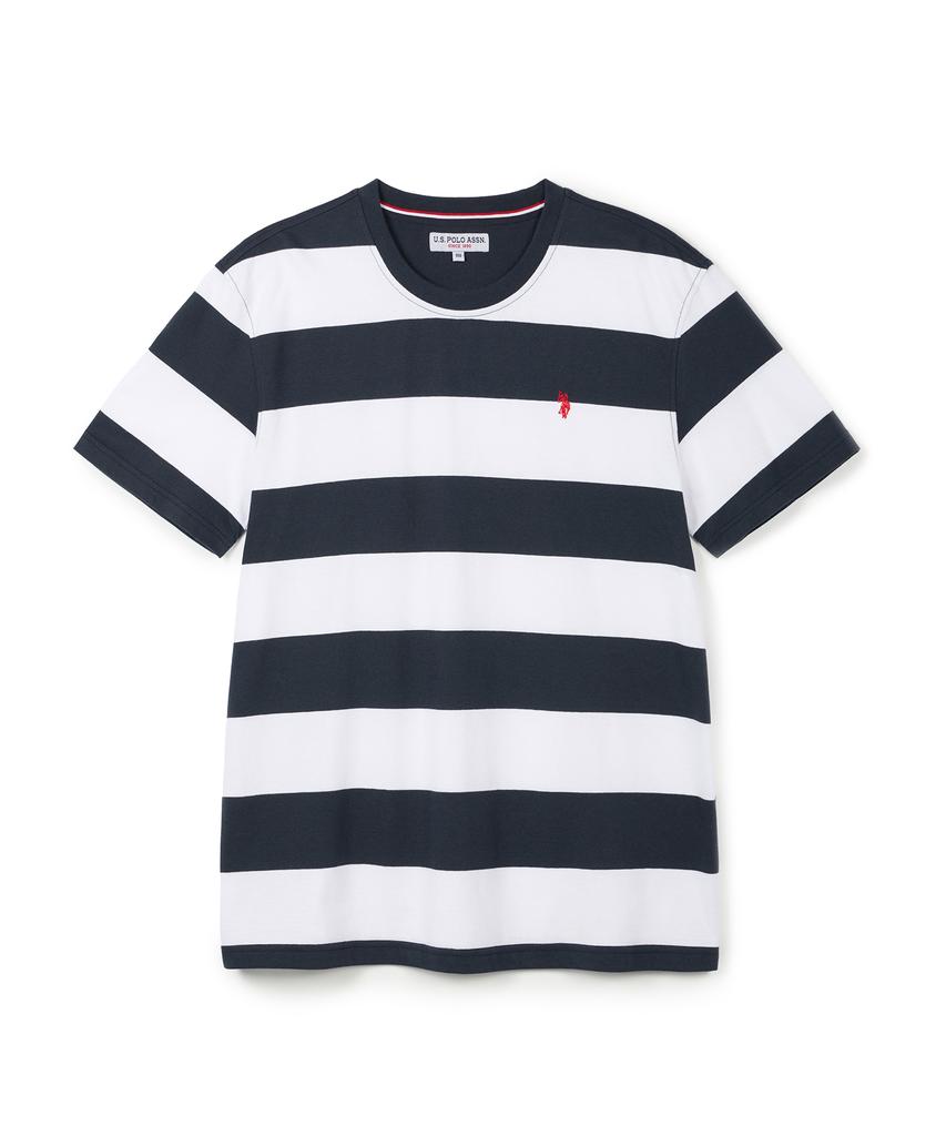 USPOLOASSN Cotton Short Sleeve Round Neck T-Shirt_Navy St