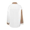 Long Sleeve Elegant Shirt Blouse White Black Button Vintage Turn Down Collar Office Ladies Shirt Casual Color Block Shirts