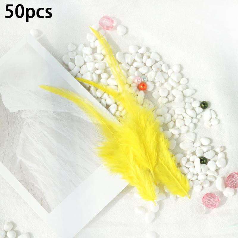 50 шт. натуральное перо макарон цветное куриное перо красочное индюшиное перо красочное перо