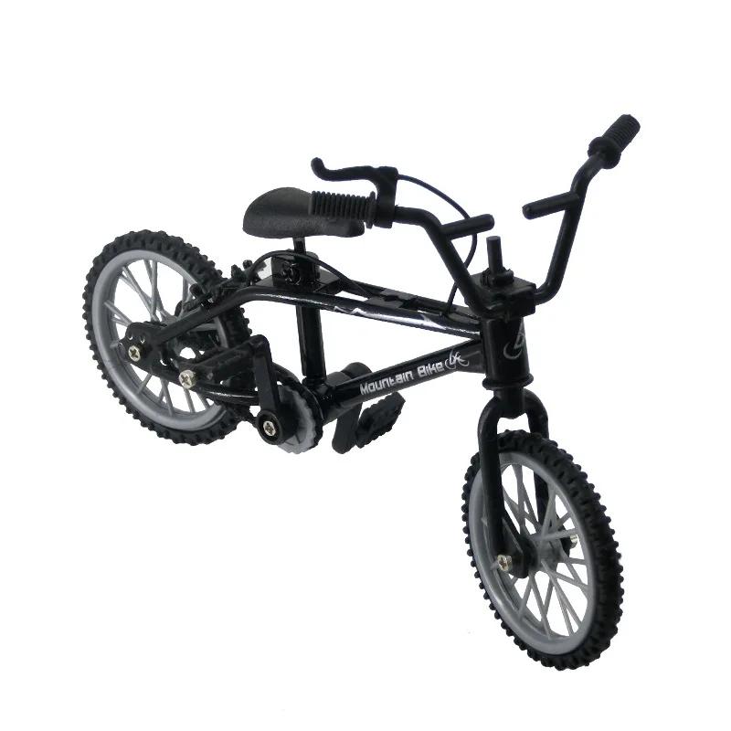 1 шт. Мини-модель из сплава Велосипед Игрушка Палец Горный велосипед Симуляция Металлическая Пальцевая Велосипедная Игрушка Забавные Обучающие Игрушки Подарок для Детей Детей