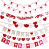 Valentine's Day Decoration Flag Flash Love Flower Decoration Love Party
