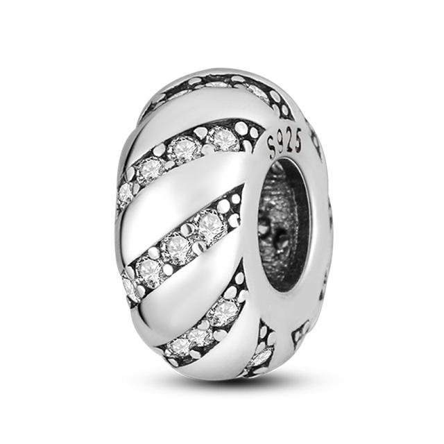 Рождественский подарок Подвески из бисера из стерлингового серебра 925 пробы Снежинка Лось Санта-Клаус Подвеска в виде рождественской елки Подходит для оригинального нового браслета Ювелирные изделия