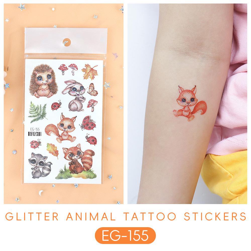 2023 Ruikalong водонепроницаемые блестящие морские животные мультфильм татуировки наклейки для детей