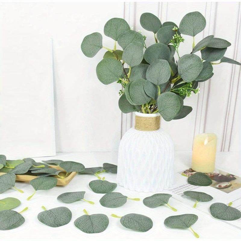 30 шт. Искусственная эвкалиптовая лоза, листья для DIY цветочных композиций, аксессуары для цветочной стены.