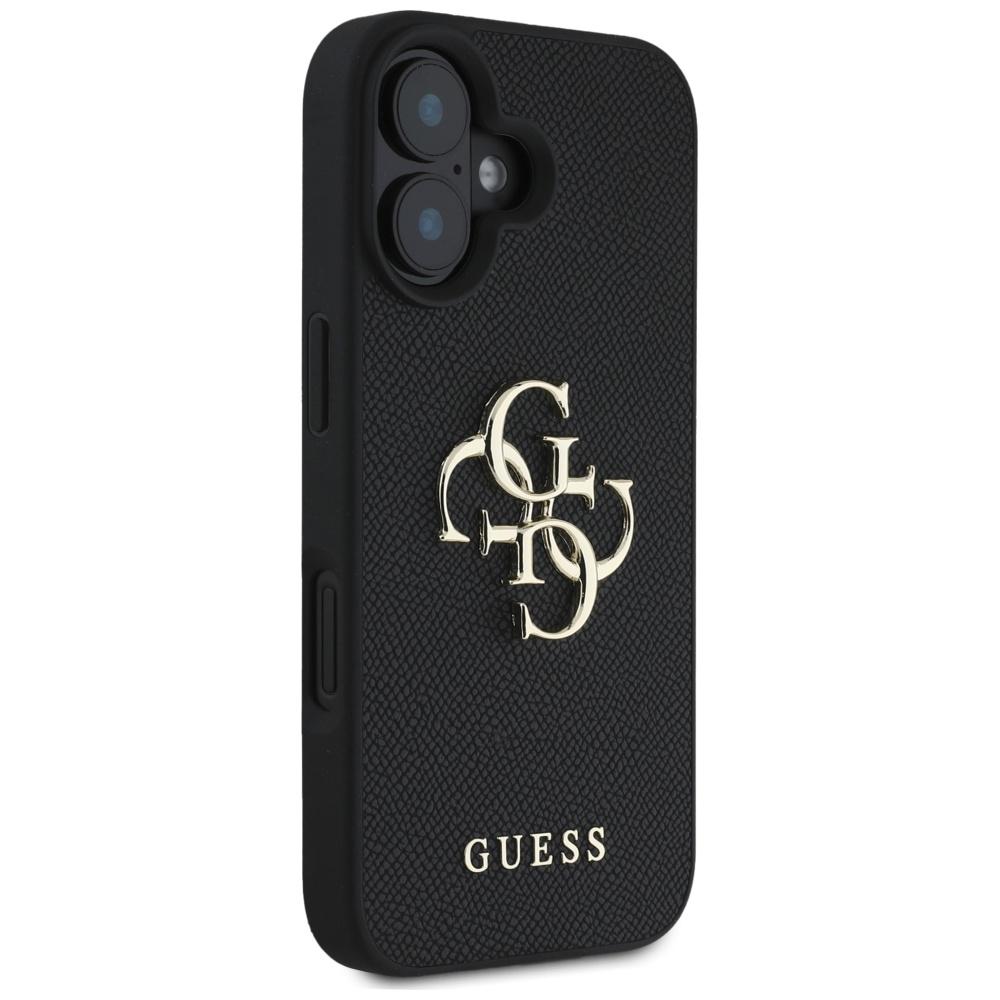 Etui do iPhone 16 Guess Grained Classic Logo Czarne